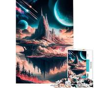 Puzzle per adulti da 1000 pezzi Regni del Castello Celeste Puzzle da 1000 pezzi Decorazione per la casa Giocattolo Regalo di compleanno speciale (38x52cm)