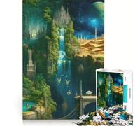 Puzzle per adulti da 1000 pezzi "Regni incantati della fantasia", gioco pratico, ideale per passare il tempo durante le vacanze a casa e per rafforzare l'amore di coppia 38x26cm