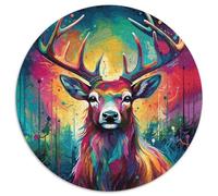 Puzzle per adulti da 1000 pezzi, renne psichedeliche, puzzle da 1000 pezzi per adulti, sfida per la mente, regalo, attività educativa per adolescenti (67,5x67,5 cm)