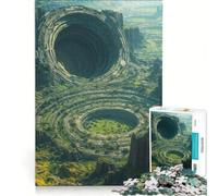 Puzzle per adulti da 1000 pezzi: Resti di una città aliena, gioco impossibile, passatempo ideale per le vacanze a casa, compleanno e Natale 38x26cm