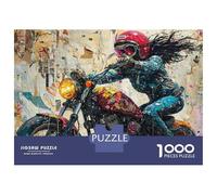 Puzzle Per Adulti Da 1000 Pezzi Ride Like The Wind Motorcycle Art Puzzle Per Adolescenti Giochi Per Famiglie Assemblaggio Di Modelli Attività Divertenti A Casa 70x50cm/1000pcs