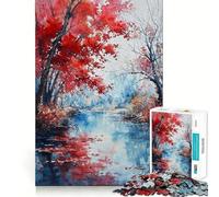 Puzzle per adulti da 1000 pezzi,Riflessi autunnali,con incastri lisci,divertente gioco cognitivo,gioco per tutti i giorni,regalo di compleanno,stimolante per la mente (38x52cm)