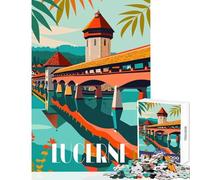 Puzzle per adulti da 1000 pezzi Riflessi di Lucerna Decorazione per la casa Giocattoli Regalo per compleanni Giochi per famiglie Migliorare l'amore tra coppie Dimensioni 50x75cm