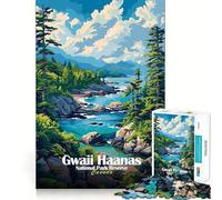 Puzzle per adulti da 1000 pezzi,Riserva del Parco Nazionale di Gwaii Haanas,Canada,con bordi ben definiti,decorazione,sfida mentale,gioco rilassante,regalo di Natale (50x75cm)