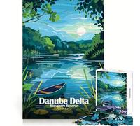 Puzzle per adulti da 1000 pezzi,Riserva della biosfera del Delta del Danubio,Romania,arte finemente intagliata,gioco creativo,gioco per momenti di tranquillità,Natale,arte per il tempo libero