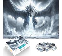 Puzzle per adulti da 1000 pezzi Risveglio del Drago del Gelo Fatto di cartone per età pari o superiore a 14 anni Antistress Sfida difficile Regalo di compleanno di Natale misurare：38x52cm