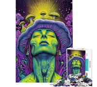Puzzle per adulti da 1000 pezzi Risveglio psichedelico Fusione di funghi surreali Giocattolo educativo Gioco educativo Sfida difficile Regalo di compleanno (dimensioni 38x26cm)
