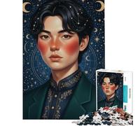 Puzzle per adulti da 1000 pezzi ritratto celeste di un giovane uomo Un puzzle impegnativo da completare un rompicapo stimolante per ragazzi dai 14 anni in su 50x75cm