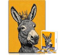 Puzzle per adulti da 1000 pezzi, ritratto del re asino, giocattolo da parete per il divertimento in famiglia, adatto dai 14 anni in su (dimensioni 38x26cm)