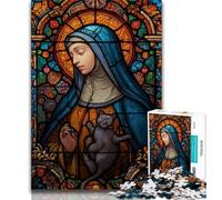 Puzzle per adulti da 1000 pezzi, Ritratto di Maria, la madre, gioco per famiglie, antistress, sfida difficile, rafforza l'amore tra coppie (75x50cm)