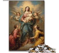 Puzzle per adulti da 1000 pezzi, Ritratto di Maria Madre, analisi e logica con pezzi completamente interconnessi e di forma casuale, per bambini dai 14 anni in su (dimensioni 50x75cm)