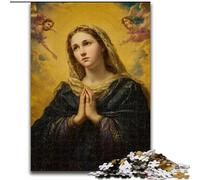 Puzzle per adulti da 1000 pezzi, Ritratto di Maria Madre, antistress con pezzi completamente interconnessi di forma casuale, per bambini dai 14 anni in su (dimensioni 50x75cm)