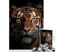 Puzzle per adulti da 1000 pezzi ritratto di tigre giocattoli fai da te opera d'arte regalo per gioco educativo migliorare l'amore tra coppie dimensioni 38x52cm