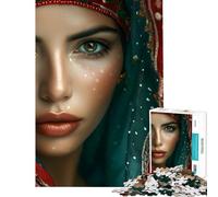 Puzzle per adulti da 1000 pezzi ritratto di una donna con velo Gioco intellettuale e rilassante ideale per gare di velocità Ottimo regalo per gli amanti dei giochi (dimensioni 75x50cm)