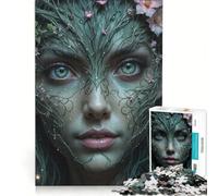 Puzzle per adulti da 1000 pezzi ritratto di uno spirito della natura gioco pratico difficile e stimolante ideale come regalo per tutta la famiglia 38x26cm