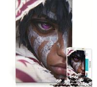 Puzzle per adulti da 1000 pezzi "Ritratto mistico con trucco per il viso" gioco interattivo difficile e stimolante ideale come regalo per tutta la famiglia 38x26cm