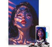 Puzzle per adulti da 1000 pezzi, ritratto sognante illuminato dal sole, gioco pratico, ideale per passare il tempo durante le vacanze a casa, con poster abbinato e foglio di curiosità 50x75cm