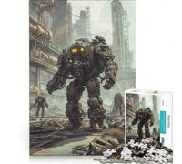 Puzzle per adulti da 1000 pezzi: robot gigante in una città post-apocalittica, gioco rompicapo, difficile, ideale come regalo per tutta la famiglia 50x75cm