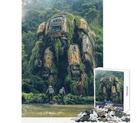 Puzzle per adulti da 1000 pezzi Robot gigante nella giungla gioco impossibile per divertimento in famiglia decorazione per la casa giocattoli con pezzi completamente ad incastro di forma casuale