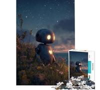 Puzzle per adulti da 1000 pezzi Robot solitario su una collina Gioco stimolante e rilassante ideale per attività in famiglia e come regalo di compleanno (dimensioni 75x50cm)