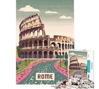Puzzle per adulti da 1000 pezzi Roma giochi divertenti giocattoli che creano dipendenza per coltivare la pazienza ottimo regalo per gli amanti dei giochi assemblaggio di modelli (dimensioni 38x26cm)