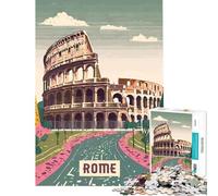 Puzzle per adulti da 1000 pezzi Roma gioco educativo sfida giocattolo per famiglie sfida impegnativa idee regalo (dimensioni 38x52cm)