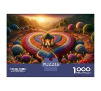 Puzzle Per Adulti Da 1000 Pezzi Romantic Garden Sunset Puzzle Per Adulti Gioco Pratico Difficile Difficile Regali Unici Per Compleanno E Natale 38x26cm/1000pcs
