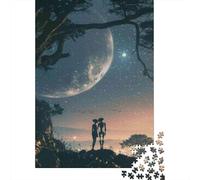 Puzzle Per Adulti Da 1000 Pezzi Romantic Skeletons Under The Moon Puzzle Per Adulti Gioco Rompicapo Regali Per Donne Attività Divertenti A Casa 70x50cm/1000pcs