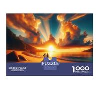 Puzzle Per Adulti Da 1000 Pezzi Romantic Sunset Beach Walk Puzzle Per Adulti Giochi Rilassanti Vacanza A Casa Passatempo Per Compleanno, Natale 70x50cm/1000pcs