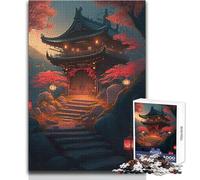 Puzzle per adulti da 1000 pezzi, rompicapo con paesaggio giapponese antico, giochi per famiglie, un'opera d'arte, regali di Babbo Natale segreto, dimensioni 50x75cm