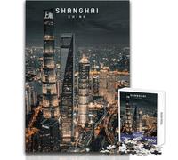 Puzzle per adulti da 1000 pezzi, rompicapo di Shanghai, giochi per famiglie, un'opera d'arte, regali di Babbo Natale segreto, dimensioni 38x52cm