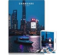 Puzzle per adulti da 1000 pezzi, rompicapo di Shanghai, giochi per famiglie, un'opera d'arte, regali di Babbo Natale segreto, dimensioni 38x26cm