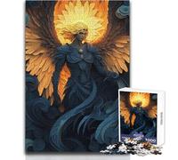 Puzzle per adulti da 1000 pezzi, rompicapo per famiglie, Angelo della luce e dell'ombra, un'opera d'arte, regali di Babbo Natale segreto, dimensioni 50x75cm