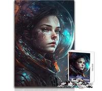 Puzzle per adulti da 1000 pezzi, rompicapo per famiglie con ragazza anime nello spazio, un'opera d'arte, regali di Babbo Natale segreto, dimensioni 50x75cm