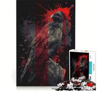 Puzzle per adulti da 1000 pezzi rosso corvo e nero gioco pratico taglio di precisione regalo di compleanno e originale 38x26cm