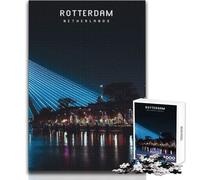 Puzzle per adulti da 1000 pezzi Rotterdam Gioco educativo per famiglie Decorazione perfetta Opera d'arte Regalo Dimensioni 50x75cm