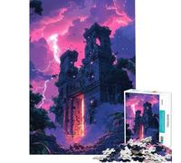 Puzzle per adulti da 1000 pezzi Rovine antiche al tramonto Difficile e stimolante Gioco educativo e rilassante per ragazzi dai 14 anni in su (50x75cm)