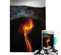 Puzzle per adulti da 1000 pezzi "Ruggito vulcanico" per compleanno e Natale Gioco di precisione con taglio manuale adatto a partire dai 14 anni (50x75cm)