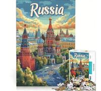Puzzle per adulti da 1000 pezzi, Russia, Mosca, giochi rilassanti, decorazione per la casa, regalo di compleanno 50x75cm