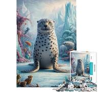 Puzzle per adulti da 1000 pezzi safari surreale con foche difficile e stimolante gioco educativo e rilassante per ragazzi dai 14 anni in su (38x26cm)