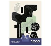 Puzzle Per Adulti Da 1000 Pezzi Sage Green & Black Abstract Minimalist Art - Modern Decor Puzzle Per Adolescenti Giochi Per Famiglie Assemblaggio Di Modelli Attività Divertenti A Casa 70x50cm/1000pcs