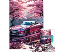Puzzle per adulti da 1000 pezzi Sakura Nissan Skyline GTR Puzzle da 1000 pezzi Giocattolo Decorazione da parete Migliora la memoria Regalo di compleanno Regali (50x75cm)