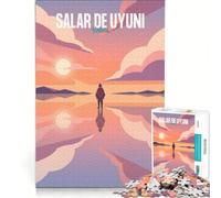 Puzzle per adulti da 1000 pezzi Salar de Uyuni, giocattolo educativo, difficile, con Babbo Natale 38x52cm