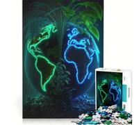 Puzzle per adulti da 1000 pezzi "Salva Madre Terra" gioco impossibile migliora la memoria con pezzi di forma casuale completamente ad incastro 38x52cm