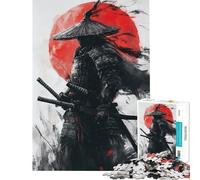 Puzzle per adulti da 1000 pezzi Samurai al tramonto rosso puzzle per ragazzi attività divertenti per passare il tempo a casa durante le vacanze gioco di sfida unico 50x75cm