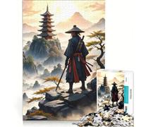 Puzzle per adulti da 1000 pezzi "Samurai che ritornano a casa" gioco educativo divertente e umoristico ideale come decorazione da scrivania 38x52cm