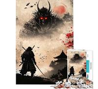Puzzle per adulti da 1000 pezzi Samurai contro Demone Puzzle antistress da 1000 pezzi Migliora la memoria compleanno e Natale (38x26cm)