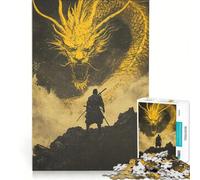 Puzzle per adulti da 1000 pezzi Samurai contro Drago Giocattolo decorativo da parete Regalo di compleanno Per rafforzare l'amore tra le coppie 38x52cm