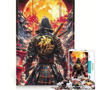 Puzzle per adulti da 1000 pezzi, samurai epico dorato, giocattolo fai-da-te, impegnativo da completare, collezione d'artista, belle arti 38x26cm