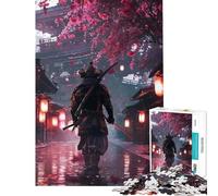 Puzzle per adulti da 1000 pezzi Samurai Giappone Sakura Giochi divertenti giocattoli che creano dipendenza per coltivare la pazienza Ottimo regalo per gli amanti dei giochi Assemblaggio di modelli